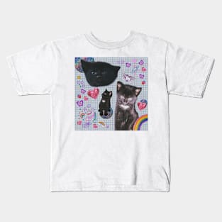 black baby kitten Kids T-Shirt
